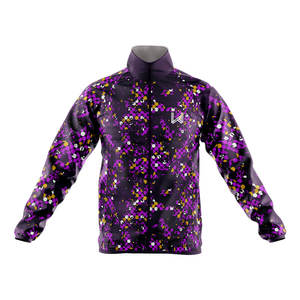 Veste coupe-vent de randonnée et de course à pied 100% polyester pour hommes, 2 en 1, fermeture éclair, poche, vêtements personnalisés, fabricants de vêtements - Product Image 1