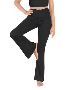 Nouveau pantalon de yoga à taille haute à carreaux pour femmes, pantalon de sport ajusté qui relève les fesses, pantalon large en polyester et élasthanne respirant - Product Image 2