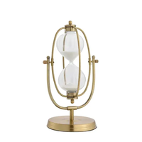 Décoration de table de bureau à domicile unique Décoration artisanale en métal Horloge sablier Ornement d'une demi-heure pour la décoration intérieure