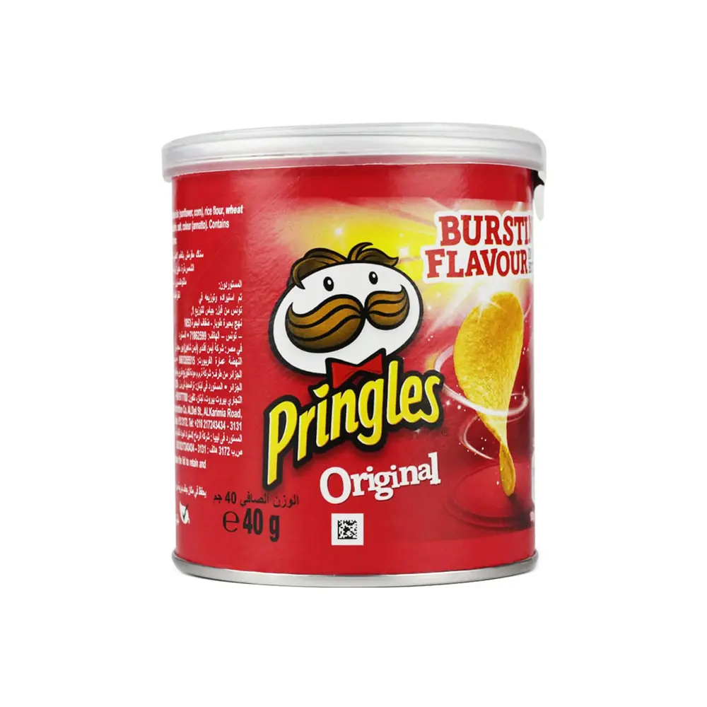 Pringles ดั้งเดิม40กรัม-เกลือที่ไม่อาจต้านทานได้และน้ำส้มสายชูฟิวชั่น