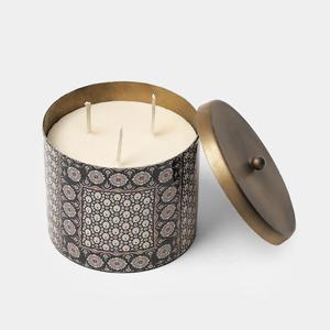 Trendy Rose Gold Round Scented Candle Jar Luxury Metal Aluminum Tin Handmade Eco-Friendly <b>Christmas</b> <b>Gift</b> <b>Box</b> - Product Image 3