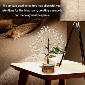 Pierre semi-précieuse naturelle arc-en-ciel pierre de lune pierre précieuse arbre 100 puces cristal arbre Feng Shui Figurine pour la décoration de la maison - Product Image 2