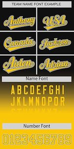 Custom Embroidered Gradient Zip Corduroy Windproof Men's Fleece Jacket Black Yellow Team Name Number Personalized Baseball - Product Image 4