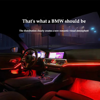 Mise à niveau de l'intérieur de la voiture 64 couleurs LED Ambient Light (20 lumières) Convient pour 2013-2019 BMW Série 3 G20 Moule à manches courtes