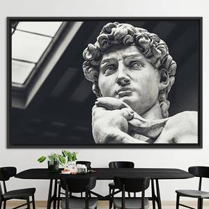 Michelangelo's David: Flat Printed <b>Canvas</b> Art Poster, Elegant Gift,1P:Black <b>Framed</b> - Product Image 1