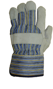 Guantes de soldadura de construcción industrial de alta resistencia Guantes DE SEGURIDAD reforzados de cuero dividido de doble palma Goma antideslizante anticorte - Product Image 3