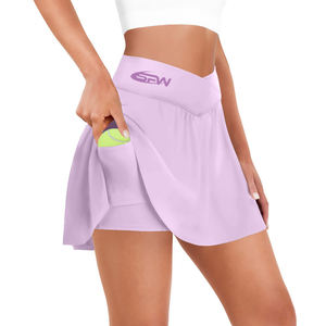High Slit Performance Skort Women Designed for Maximum Mobility Lightweight Breathable Fabric Built-In Short Liner Secure Back - Product Image 1