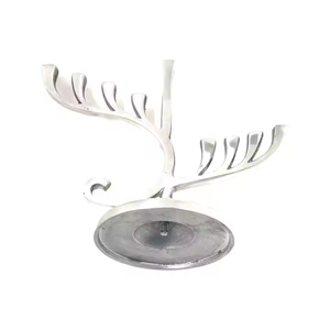 Porte menorah à 9 bougies Centre de table en métal pour la décoration intérieure Mariages Église Autres bougeoirs par décor impex - Product Image 6