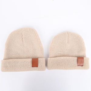 Gorros de Punto de Lana para Adultos y Niños, Estilo Casual, Color Sólido, Cálidos para Otoño e Invierno - Product Image 3
