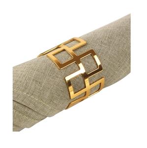 Serviettes de table découpées au laser de luxe en métal Anneaux de serviette exclusifs de haute qualité Rond rond de serviette en laiton fait main - Product Image 4