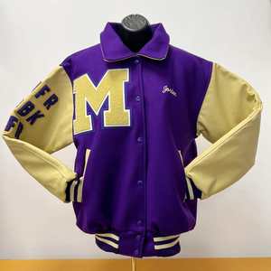 เสื้อแจ็กเก็ตแฟชั่นบางสำหรับผู้ชาย, เสื้อแจ็กเก็ตฤดูหนาวทรงหลวมสไตล์ทีม chenille Patch ปกคอตั้งสไตล์เบสบอลบอมเบอร์วิทยาลัยดีไซน์ใหม่ - Product Image 2