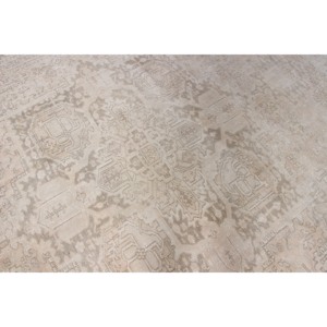 พรมวินเทจขนาดใหญ่พิเศษ 9.8x12.4 ฟุต พรมตุรกี พรมขนสัตว์ลายเรขาคณิตสีเบจน้ำตาล - Product Image 2