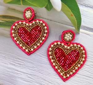 ต่างหูลูกปัดงานปักทำมือต่างหูลูกปัดหลายแบบตามสั่งสำหรับผู้หญิงเครื่องประดับสำหรับงานปาร์ตี้ในราคาที่ดีที่สุด - Product Image 3