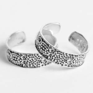NOVAMART Fine 925 Sterling Silver Engagement/Wedding Diamond/Zircon <b>Toe</b> <b>Ring</b> Set Wholesale Export - Product Image 3