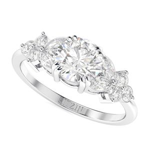 3.00CT Round Cut Cluster Style Engagement <b>Ring</b> for Women - Product Image 4