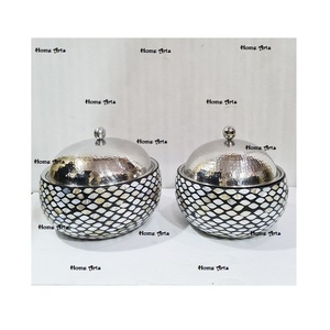 Marmite de nourriture de taille personnalisée de forme ronde plat de casserole de service de nourriture d'hôtel de nacre de qualité de luxe avec le couvercle en acier - Product Image 6