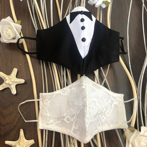 Nueva moda Stylus novio y accesorios nupciales bordado facial elegante con Zari trabajo en tela de seda reutilizable y tela Atiyalibas - Product Image 4