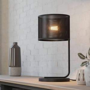 โคมไฟตั้งโต๊ะสีดำแบบโมเดิร์นทำด้วยมือพร้อมตาข่ายทองเหลืองโคมไฟตั้งโต๊ะโลหะสีดำดีไซน์ในร่ม - Product Image 5