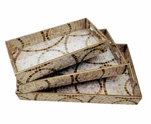 ชุดถาดไม้ MDF สำหรับงานปาร์ตี้3ชิ้น - Product Image 1