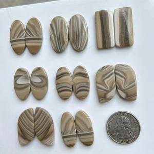 Paire de pierres précieuses en forme de poire, quartz de guérison de haute qualité, à dos plat, en cristal lisse - Product Image 3