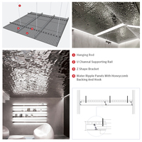 Feuilles durables de plafond d'ondulation d'eau d'acier inoxydable pour la décoration de mur et de plafond suspendu faux