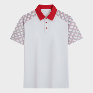 เสื้อเชิ้ตแขนสั้นผ้าฝ้ายระบายอากาศดี ปักลายตามสั่ง ทรงปกติ สไตล์ลำลองสำหรับผู้ชาย - Product Image 3