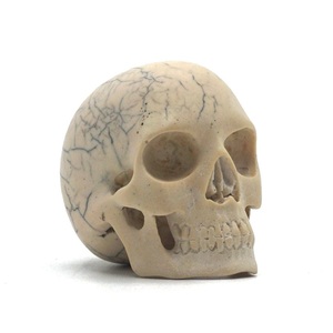 Sculpture de tête humaine en résine écologique artisanale personnalisée, modèle de crâne pour la décoration de la maison en provenance d'Inde. - Product Image 2