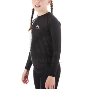 Black Color Full Simple Plain Kids Rash Guard New Arrival MMA Rash Guard for Boy & Girls - Product Image 6