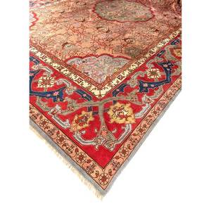 Alfombra de Lana Anudada a Mano Aalam, Diseño Abstracto con Medallón Rojo Naranja, Kilim Rectangular de 9x12 para Entrada de Casa, Dormitorio de Adolescentes - Paem-518 - Product Image 2