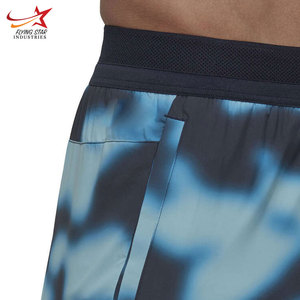 Pantalones cortos deportivos ecológicos para correr para hombre, patrón sólido, ropa deportiva para gimnasio, entrenamiento transpirable de secado rápido - Product Image 4
