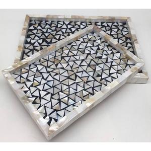 Large Decorative MOP Serving <b>Tray</b> With Luxury Design Perfect For <b>Parties</b> Weddings And Hospitality Industry Usage - Product Image 3