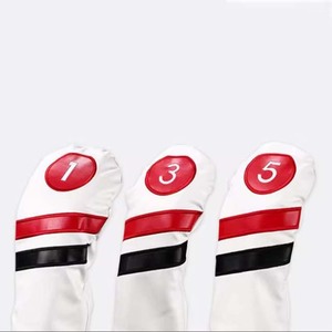 Housse de tête de club de golf en cuir 3 pièces Hosten Greek Enterprises – Conception durable, bande élastique, fermeture éclair – Bois/Fairway Driver - Product Image 3