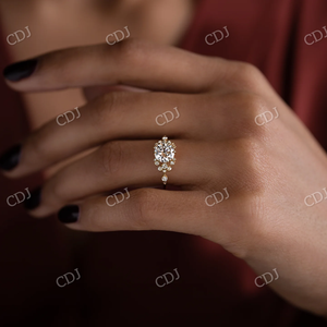 แหวนเพชรโมอิสสีไม่เหมือนใครแฟชั่นใหม่แหวนหมั้นเพชรเม็ดกลมตัดไม่มีสีรับรองคุณภาพสูง - Product Image 5