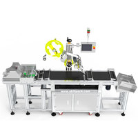 Etiquetadora Automática con Alimentador Aplicador de Alta Velocidad, Máquina Etiquetadora de Cartones con Desplegado de Bolsas Vacías