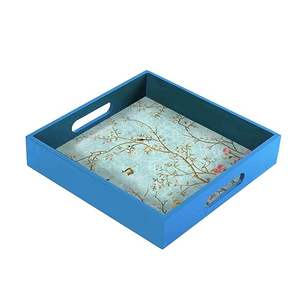 Bandeja de Servicio de Madera de Estilo Premium, Ecológica, Portátil, Acabado Pulido Sólido, Esmalte de Alta Calidad, Decorativa, para Catering y Hogar - Product Image 6