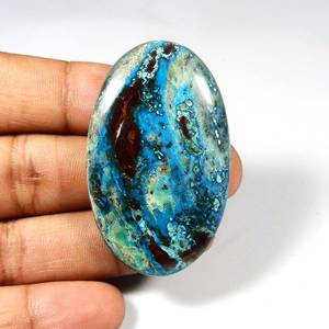 คุณภาพสูงธรรมชาติ Shattuckite Cabochons เครื่องประดับหลวมแท้ทําอัญมณีขายในราคาไม่แพงขายส่ง - Product Image 3