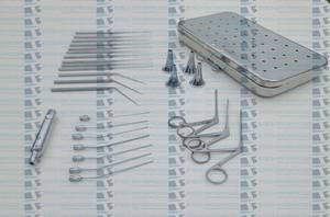 ชุดเครื่องมือผ่าตัดขน myringotomy ทำจากสเตนเลส29ชิ้นเครื่องมือผ่าตัดแบบแมนนวลจมูกจมูกและทรวงอก - Product Image 5