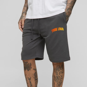 Haute qualité respirant 100% coton hommes survêtement léger couleur gris chiné grande taille respirant hip hop homme décontracté court - Product Image 6