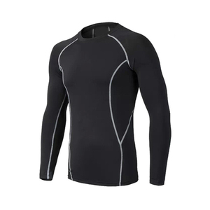 เสื้อรัดกล้ามเนื้อแขนยาวสำหรับผู้ชายแบบ OEM ปี 2025 ขายส่ง สีสันปรับแต่งได้ ระบายอากาศได้ดี เหมาะสำหรับ BJJ MMA - Product Image 2