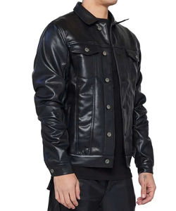 Casual Classic Men's <b>Smart</b> Casual Winter <b>Jacket</b> Plus Size Genuine Cow Leather with Zipper Closure Breathable Genuine Leather - Product Image 3