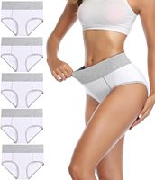 Culotte taille haute grande taille pour femme en coton doux extensible respirant avec dentelle perforée et bouton, écologique, antibactérienne et douce