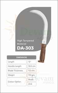 Outils agricoles et de jardin de haute qualité, faucille à herbe avec pierre à aiguiser, lame de 11 pouces, manche en plastique et bois, placage en zinc, oxyde noir, 110g - Product Image 2