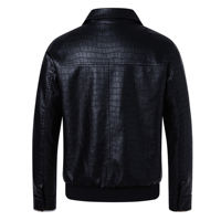 100% echte Rindsleder Herren Lederjacke Neu Stilvoll für Krokodil haut geprägt Vintage-Stil Herbstsaison Leinwand Jacken mantel