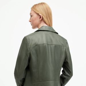 Nouveau design de vestes en cuir rembourrées pour femmes Veste en cuir décontractée chaude pour l'hiver avec fermeture éclair - Product Image 6