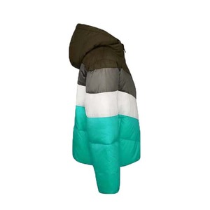 Men's High Street Canvas Puffer Jacket Hooded Custom OEM Waterproof Windproof Winter Two-Tone <b>Bubble</b> <b>Coat</b> - Product Image 2