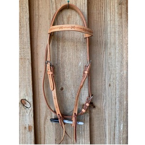 Ensemble de bride et de licol pour cheval avec logo personnalisé, cuir de qualité supérieure, entraînement western, course avec boucle pour produits équestres - Product Image 1