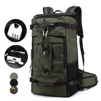 Sac à dos de montagne multifonctionnel 3-en-1 imperméable avec logo personnalisé pour hommes, randonnée en plein air, camping, voyage, OEM ODM