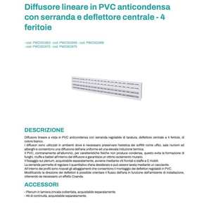 Plafonds en PVC Tecnosystemi à Diffusion Linéaire Anti-condensation avec Amortisseur et Déflecteur Central à 4 Fentes - Product Image 1