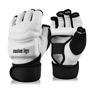 Gants de boxe et de MMA demi-doigt avec logo personnalisé de haute qualité gants d'entraînement en cuir en gros pour adultes - Product Image 4