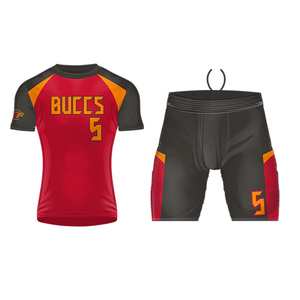 Maillots de football américain à capuche sur mesure 7 contre 7, sans manches, compression, ensembles uniformes pour hommes, 100% polyester - Product Image 6